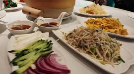 French chef tastes spring pancakes on