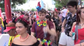 Pre-Carnival Celebrations Unfold in Sao Paulo, Brazil