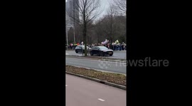 Netherlands: Extinction Rebellion Protesters Block A12 Section Leading To Parliament In The Hague 3