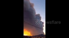 Argentina: Smoke Looms Over Esquel After Fire In Los Alerces National Park Reignites