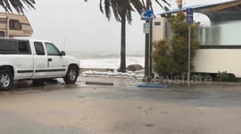 Shoreline Park in Santa Barbara during the flash flooding , Santa Barbara, California