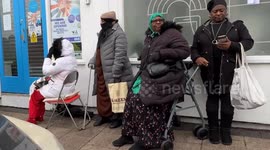 Early morning queues form for a second day outside Bristol dental practice