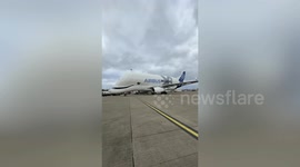 Airbus Beluga seen at Liverpool John Lennon Airport