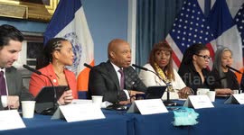 Mayor Adams Holds In-Person Media Availability in New York, NY, USA