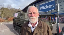 Tank outside Wickes to protest