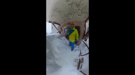 Winter wonderland tunnel: Yuzhno-Sakhalinsk's snowy escape