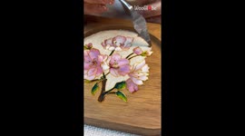 Artist makes Cloisonné enamel tray in dot blue pattern *Amazing Crafting*