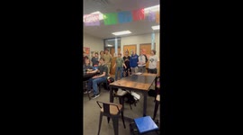 Students singing Como La Flor by Selena