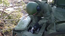 Russian tank and motorised rifle units master using 'BMPT Terminator' combat vehicles