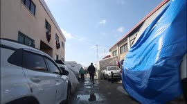 Locals flee as gunfire rings out at UNRWA shelter in Khan Younis