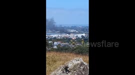 Smoke from blaze at waste facility in Auckland billows into sky