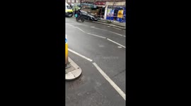 Police on scene after truck crashes into shop front near Waterloo station