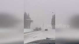 CHP Battles Snowstorm to Save Stranded Drivers on Icy I-80 in Truckee, USA
