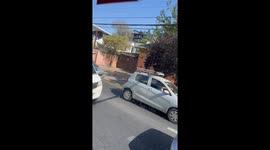 Driver Caught Franticly Waving His Arms Around