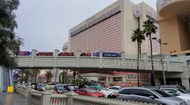 Super Bowl signs erected as Caesars Palace in Las Vegas