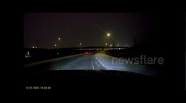 Car Crashes on Icy Night