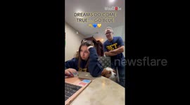 Family erupts with joyous astonishment following girl's University of Michigan acceptance