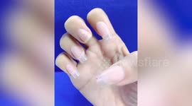 Nail technician crafts Chinese New Year-themed extensions