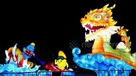 Tourists visit the Lunar Year Lantern Fair in Yichangi, China