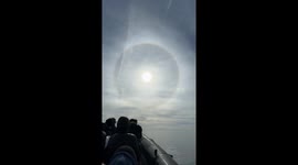 A Sun Halo Over The Ocean