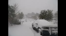 US: Heavy Snowfall Causes Whiteout Conditions In Arizona