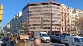 Farmer Protests Block Barcelona, Spain