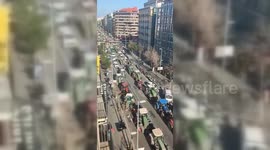 Spain Farmers Win Concessions After Traffic Protest in Barcelona, Spain