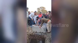 Twelve-year-old girl rescued after falling into pit near railway station in central India