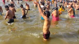 Millions of Hindus bathe in India's Ganges river for lunar festival