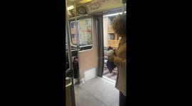 Chicago Train Runs With Open Doors