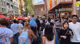 Lunar new year celebrations in Chinatown in Sydney, Australia