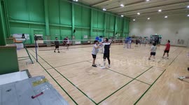 Accidental headshot: badminton swing mishap