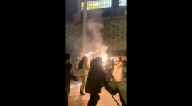 Fiery new year's surprise: Zhengzhou women's fireworks ignite manhole blaze!