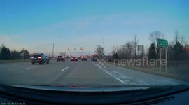 Man Unloads Shopping Cart From Road Shoulder
