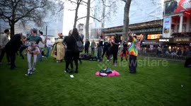Stange Danceing in Leicester square