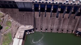 Stunning drone footage of a dam in Australia