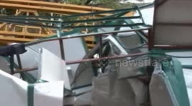 Construction site collapses in China