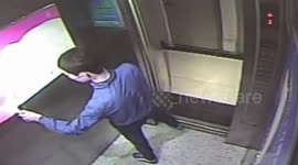 Man sets elevator on fire