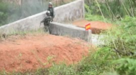 Soldier escapes grenade-throwing fail