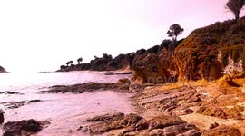 Relaxing time-lapse of a rocky beach in Greece