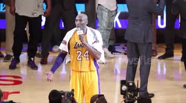 FILE: Global superstar Kobe Bryant dead at 41. Watch his touching farewell to Los Angeles fans in 2016