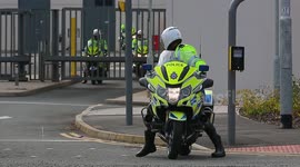 Prison Van Leaves Leeds District Police Headquarters