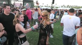 Paris Hilton attracts a lot of attention at Coachella