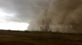 Sandstorm in northwest of China