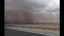 Sandstorm in northwest of China