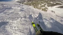 Skier takes big fall at the Freeskiing World Tour Final