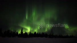 Amazing 4K aurora borealis footage shoot over Canadian sky