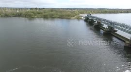 Drone Flight Over Toome Flood Gates At River Bann - April 19th 2016