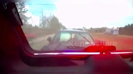 Shocking dashcam footage shows car slamming into deputy's patrol car in Michigan