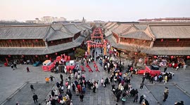 Chinese Celebrate Lunar Year in Qingzhou, China